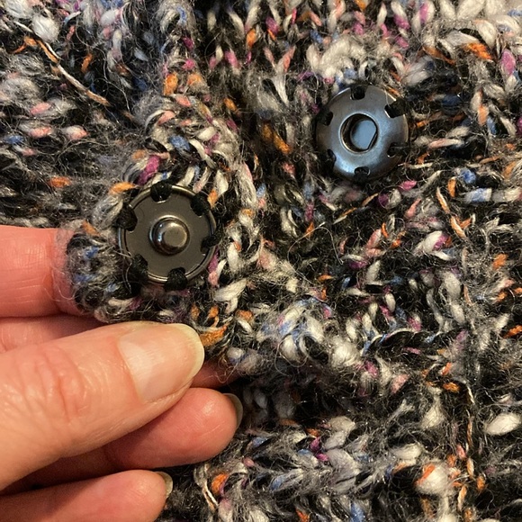 RACHEL Rachel Roy MultiColor Wool/Alpaca Blend Snap Sweater S - Picture 6 of 12